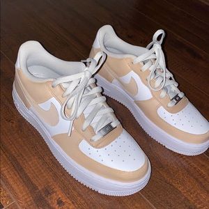 Custom (Beige / Tan) Nike Air Force 1